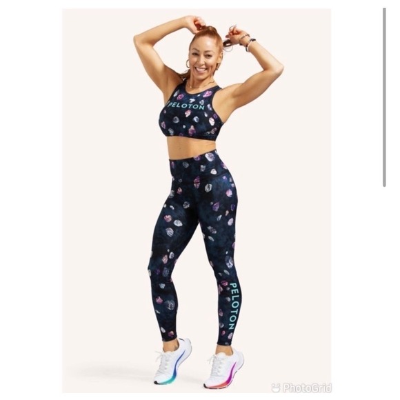 Peloton Pants - NEW Peloton Asteroid 2 PC Set High Waist Leggings Sports Bra Size Medium NWT